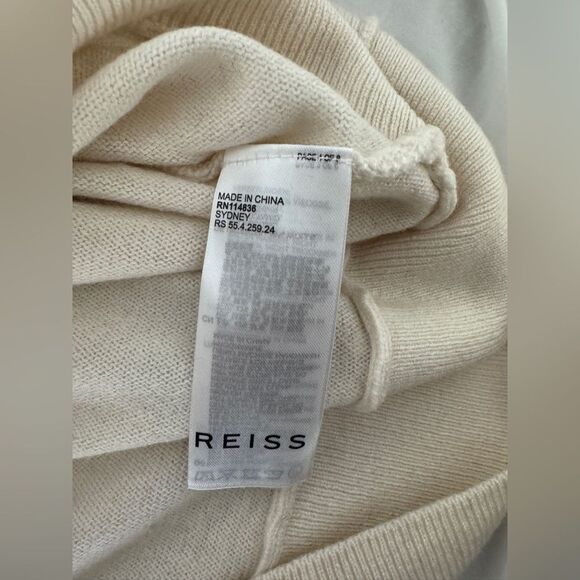Reiss NWOT Sydney Patterned Crewneck sweater cashmere wool blend knit size M - Picture 11 of 16